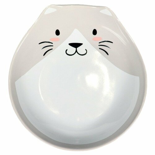 mr kranch миска для грызунов кролик керамическая белая 200 мл Миска для кошек Мордочка кошки 200мл, керамика