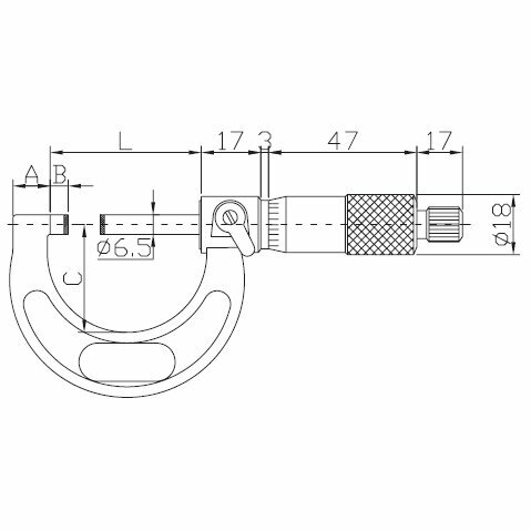 ASIMETO 101-04-2 Микрометр со скобой 0,001 мм, 75-100 мм - фото №6