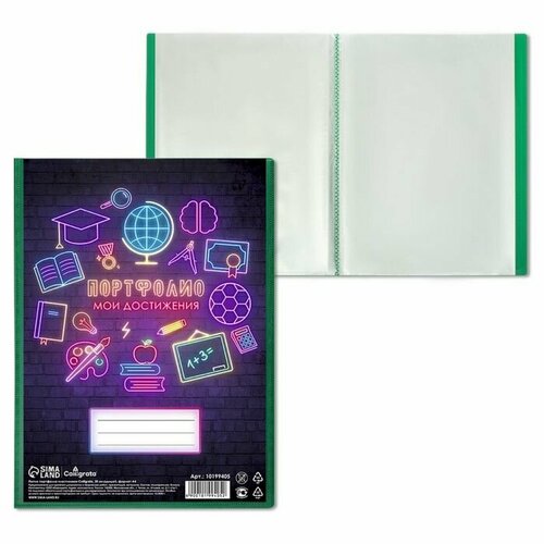 Папка-портфолио пластиковая А4 Начальная школа 20 файлов 744₽