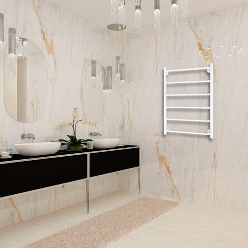 Полотенцесушитель водяной белый Аврора П6 500*800