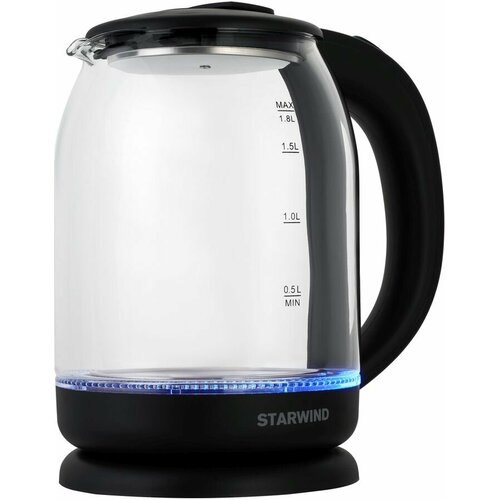Чайник электрический StarWind SKG1779 1700Вт прозрачный и черный 187000₽