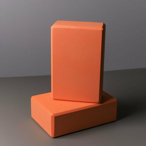 Блок для йоги GALEONTRADE, ЭВА, прямоугольный, 23x15x7.5 см, 2шт, оранжевый