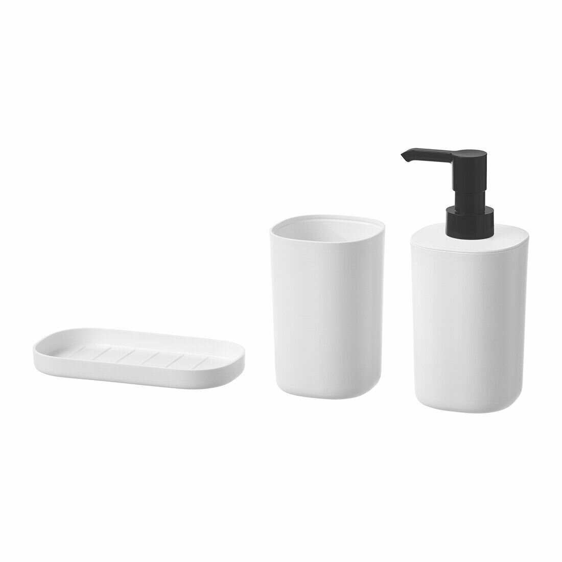 STORAVAN Набор для ванной IKEA, 3 предмета, белый (60429008)