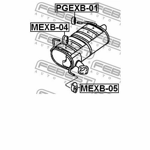 Подушка крепления глушителя Febest PGEXB-01