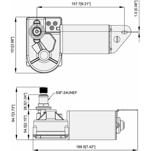Электропривод стеклоочистителя 12 В ось 1 10160B112 12436₽