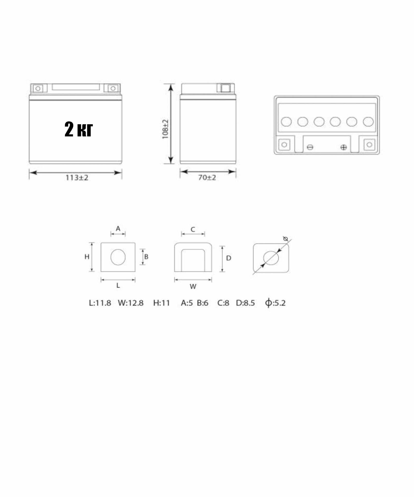 Мото аккумулятор Delta CT 1207.2 12В 7Ач обратная полярность 130А (12V 7Ah) (YTZ7S) AGM, аккумулятор для мотоцикла, квадроцикла, скутера, гидроцикла, мопеда, снегохода, дизельного генератора — фото 1
