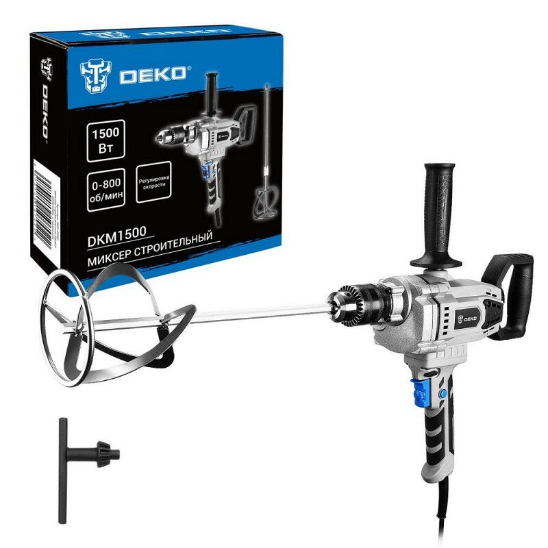 фото Миксер строительный DEKO DKM1500, с патроном, цена за 1 шт.