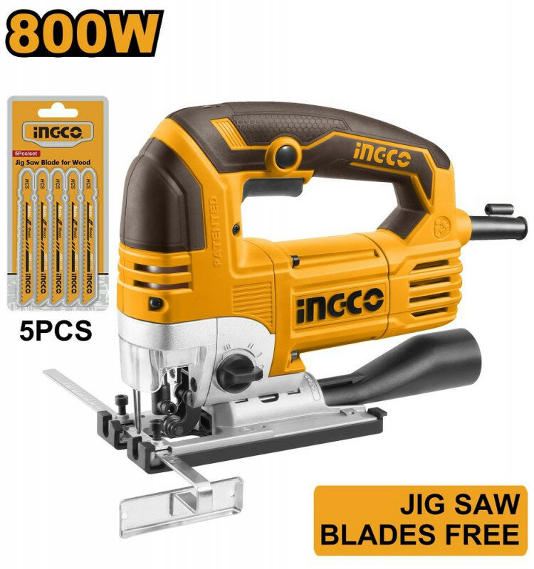 Лобзик 800 Вт 800-3100 ход./мин Ingco JS80068