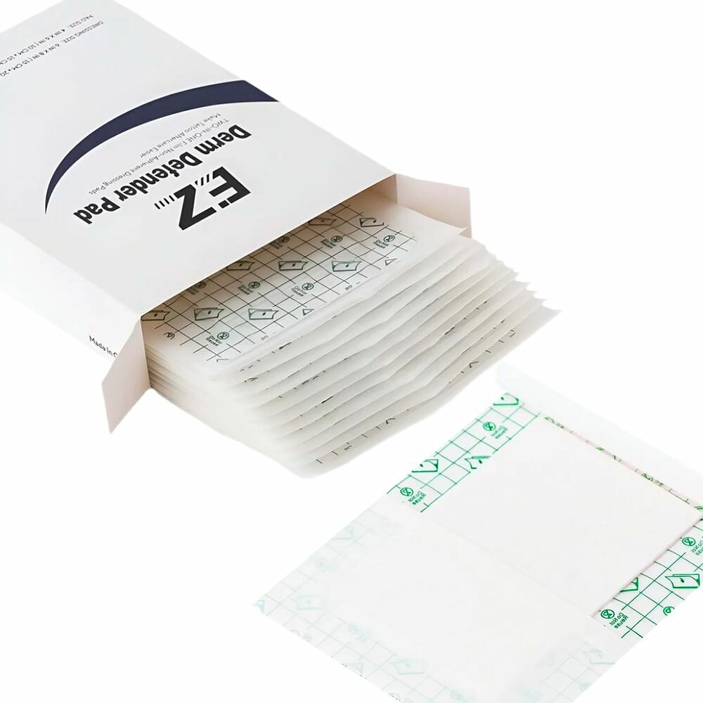 Заживляющая тату повязка с пленкой EZ Derm Defender Pad 2в1 (15х20 см) 20шт