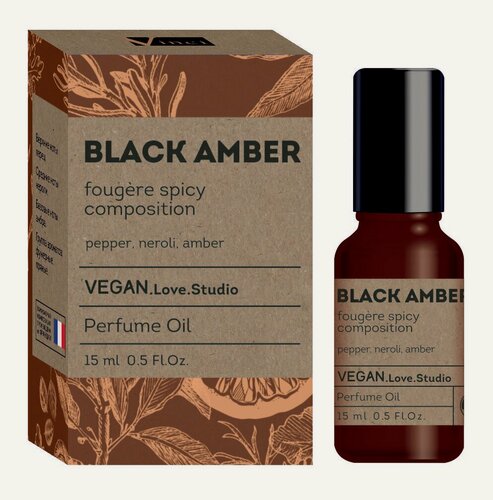 Изображение товара Delta parfum Масло парфюмерное женское Vegan Love Studio Black Amber, 15мл