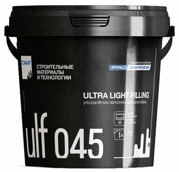 Ультра лёгкая заполняющая шпаклевка ULF 045 СМиТ (ultra light filling) 1л