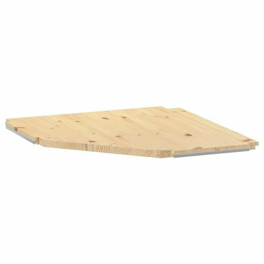Деревянная полка угловая для стеллажа Ikea Ivar 56х56х30 см сосна