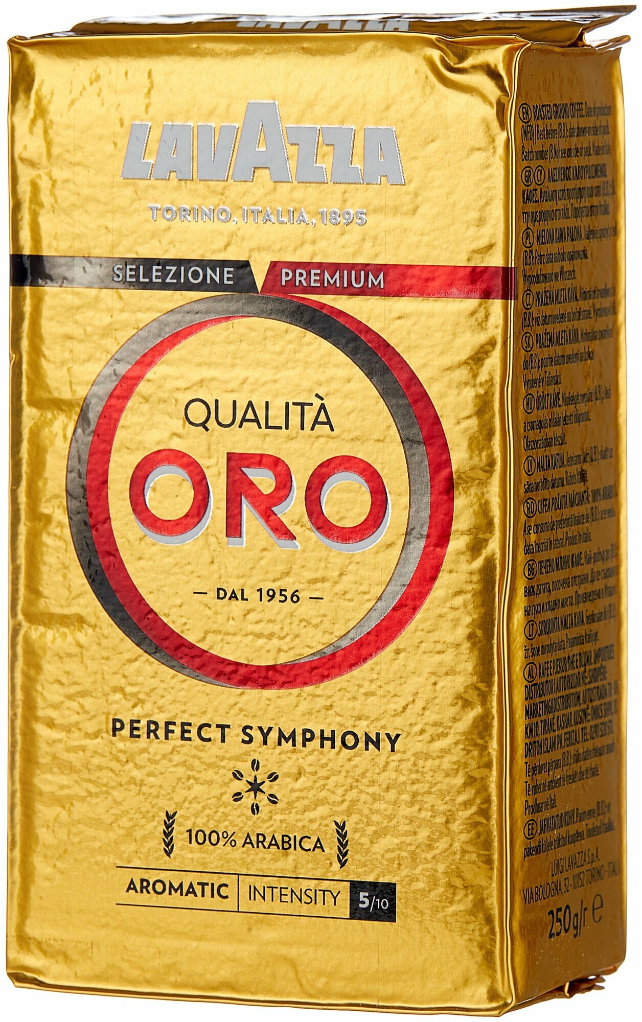 Кофе молотый Lavazza Qualita Oro, арабика, средняя обжарка, 250 г — фото 1