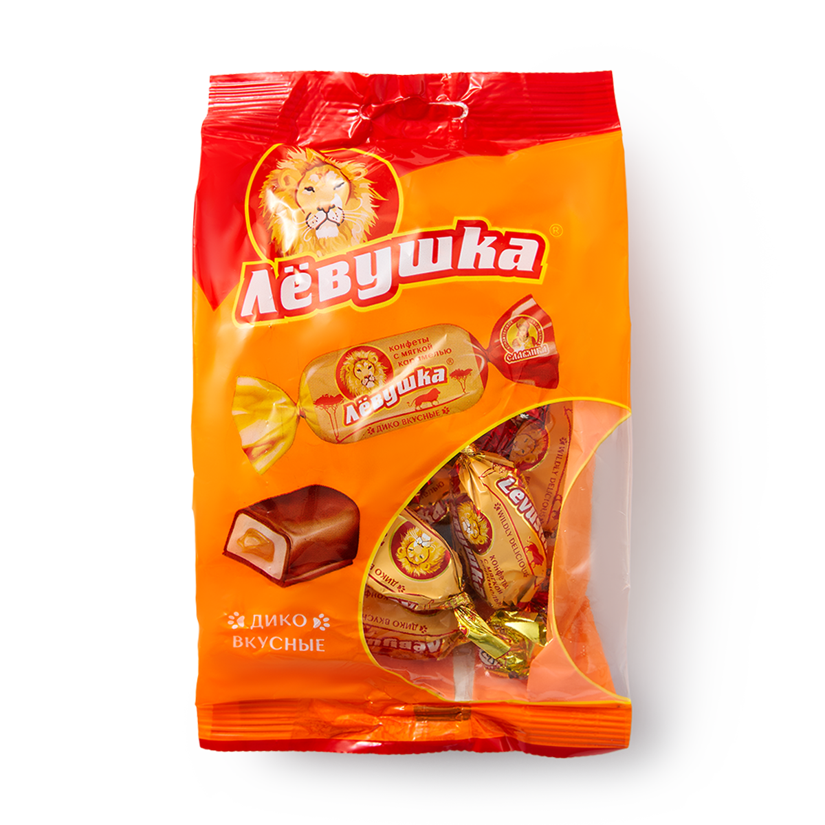 Конфеты Славянка "Лёвушка" с мягкой карамелью, флоу-пак, 199 г