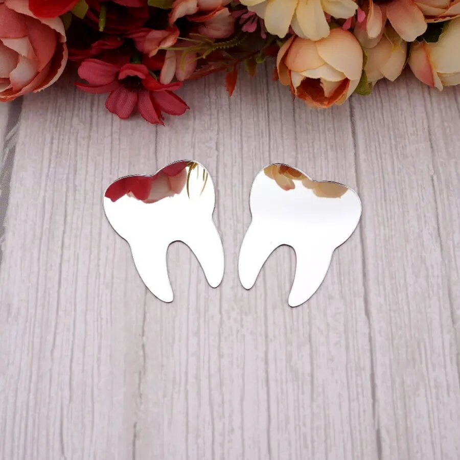 Зеркальные наклейки для стен JEHOADDAN мультяшные зубы