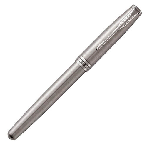 ручка перьевая Parker "Sonnet Core Stainless Steel CT", 0,8 мм, черная, корпус серебро/сталь - фото №2