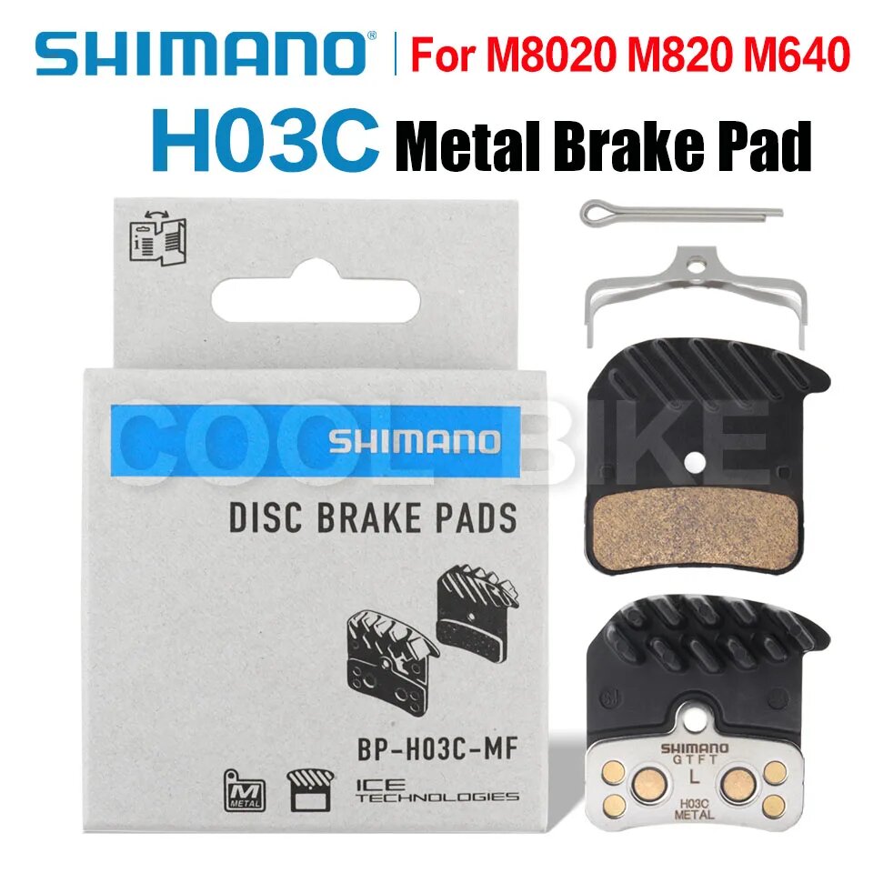 Тормозные колодки для велосипеда Shimano с радиатором (металлизированные (sintered)) - фото №4