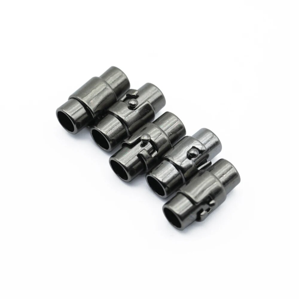 REGELIN магнитные застежки для кожаного шнура 3/4/5/6/8 мм Серый, 3mm hole, gun black