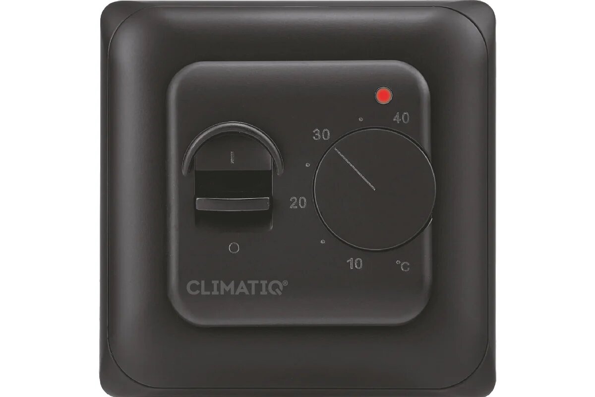 IQWATT Терморегулятор для теплого пола с ручным управлением CLIMATIQ BT  черный  20618