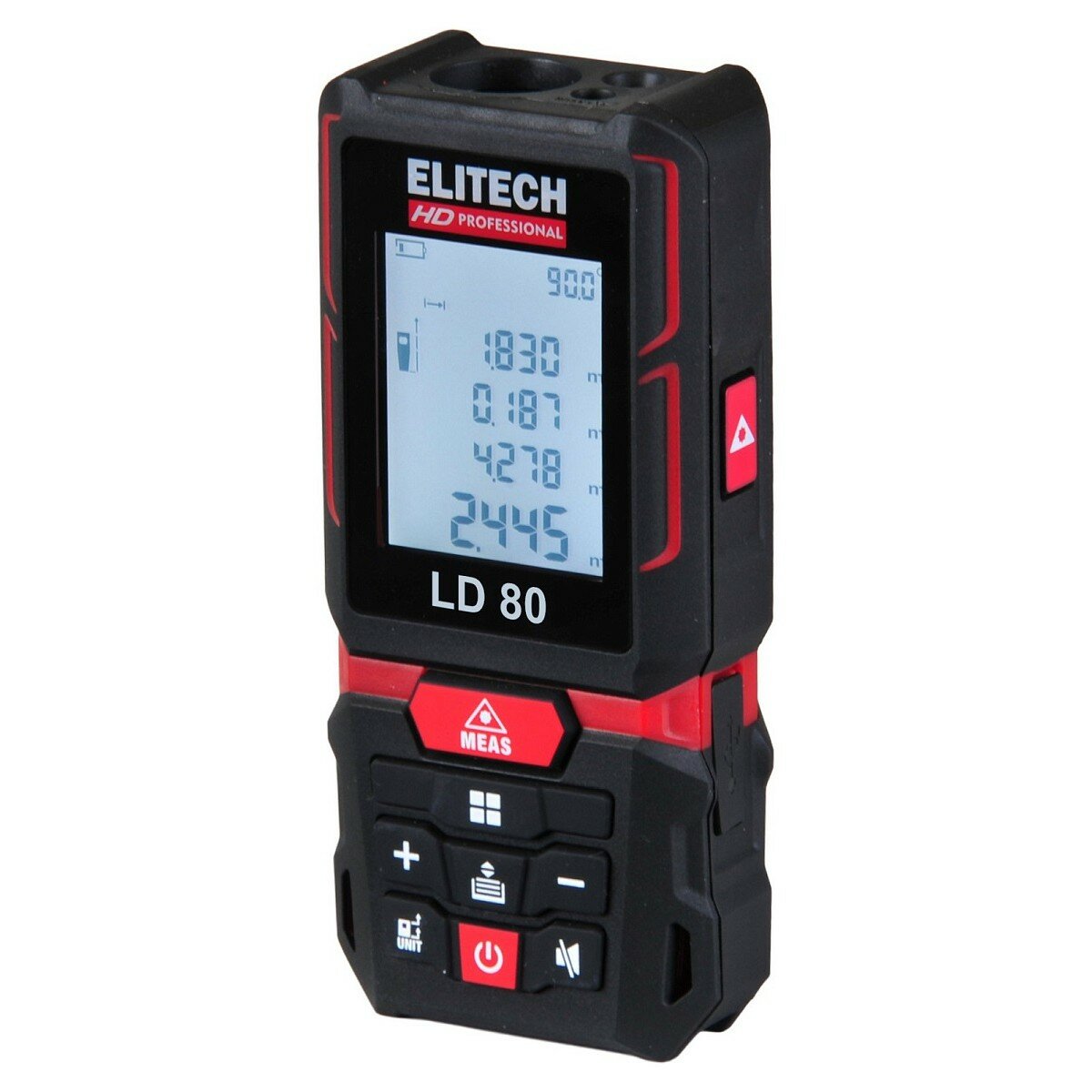 Дальномер лазерный Elitech HD PROFESSIONAL LD80, 80 м красный луч