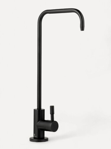 Изображение товара Кран для фильтра питьевой воды Г-образный корпус, из нержавеющей стали, цвет черный