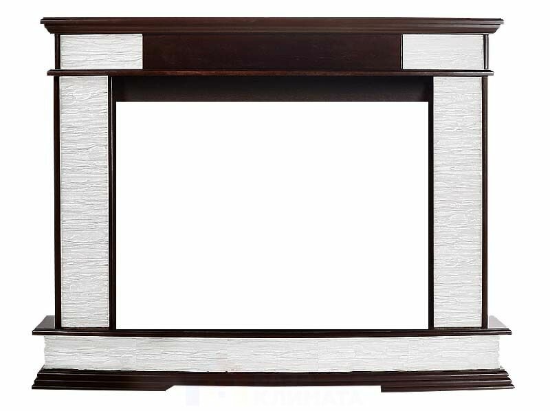 Портал Firelight Scala 25 камень сланец скалистый белый шпон тёмный дуб