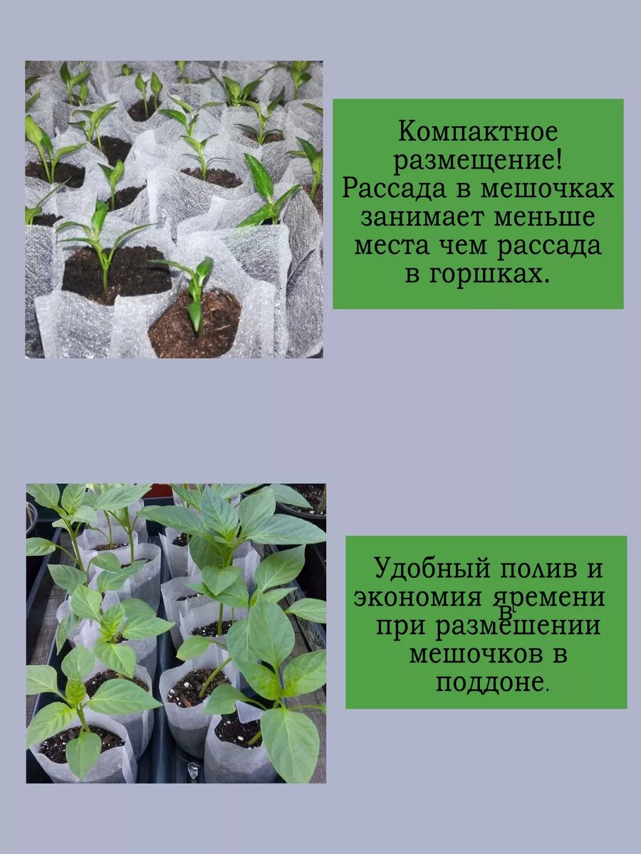 Наборы Для Рассады Пакеты для рассады мешочки биоразлагаемые 200 штук