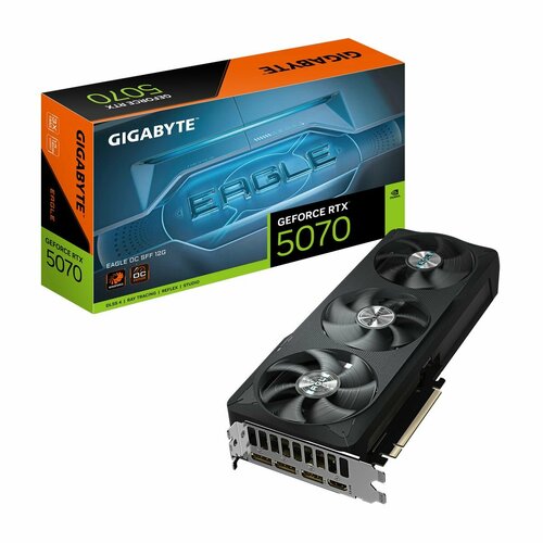 Видеокарта Gigabyte RTX5070 EAGLE OC SFF 12GB GDDR7 192bit 3xDP HDMI 3FAN RTL 94984₽