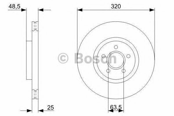 Тормозной диск Bosch - фото №1