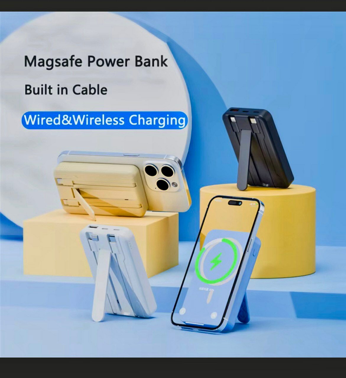 Внешний аккумулятор MagSafe Power Bank 10000 mAh для iPhone, черный — фото 1