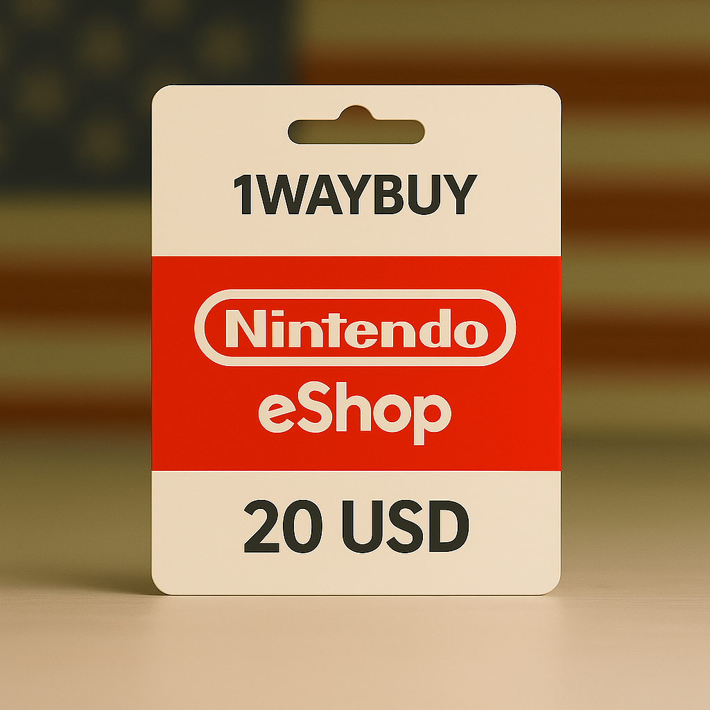 Подарочная карта Nintendo 20 USD/долларов США/$ для США, Гифт код и пополнение счета онлайн Нинтендо eShop