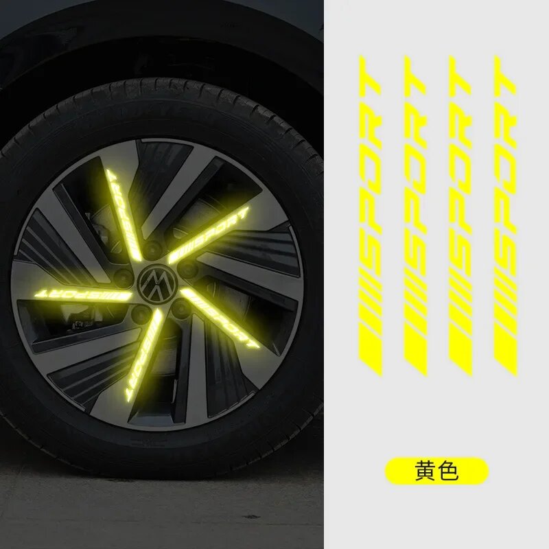 Светоотражающая наклейка для велосипеда Светло-желтый, Yellow