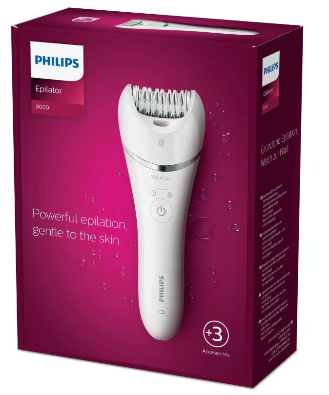 Эпилятор Philips BRE 700 Series 8000, беспроводной, для женщин — фото 1