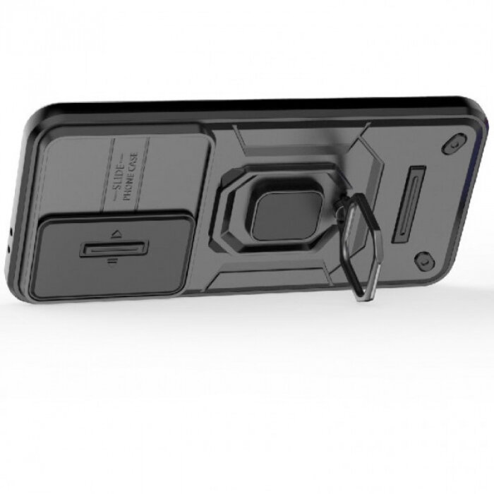 Transformer Ring Holder Противоударный чехол с кольцом и шторкой камеры для Samsung Galaxy A56 / A36 5G — фото 1