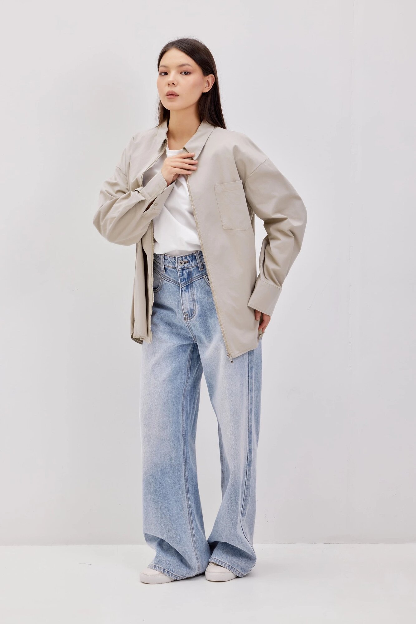 Рубашка Selfie, размер XS, хаки — фото 1