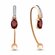 Серьги Diamant online, серебро, 925 проба, золочение, фианит, гра...