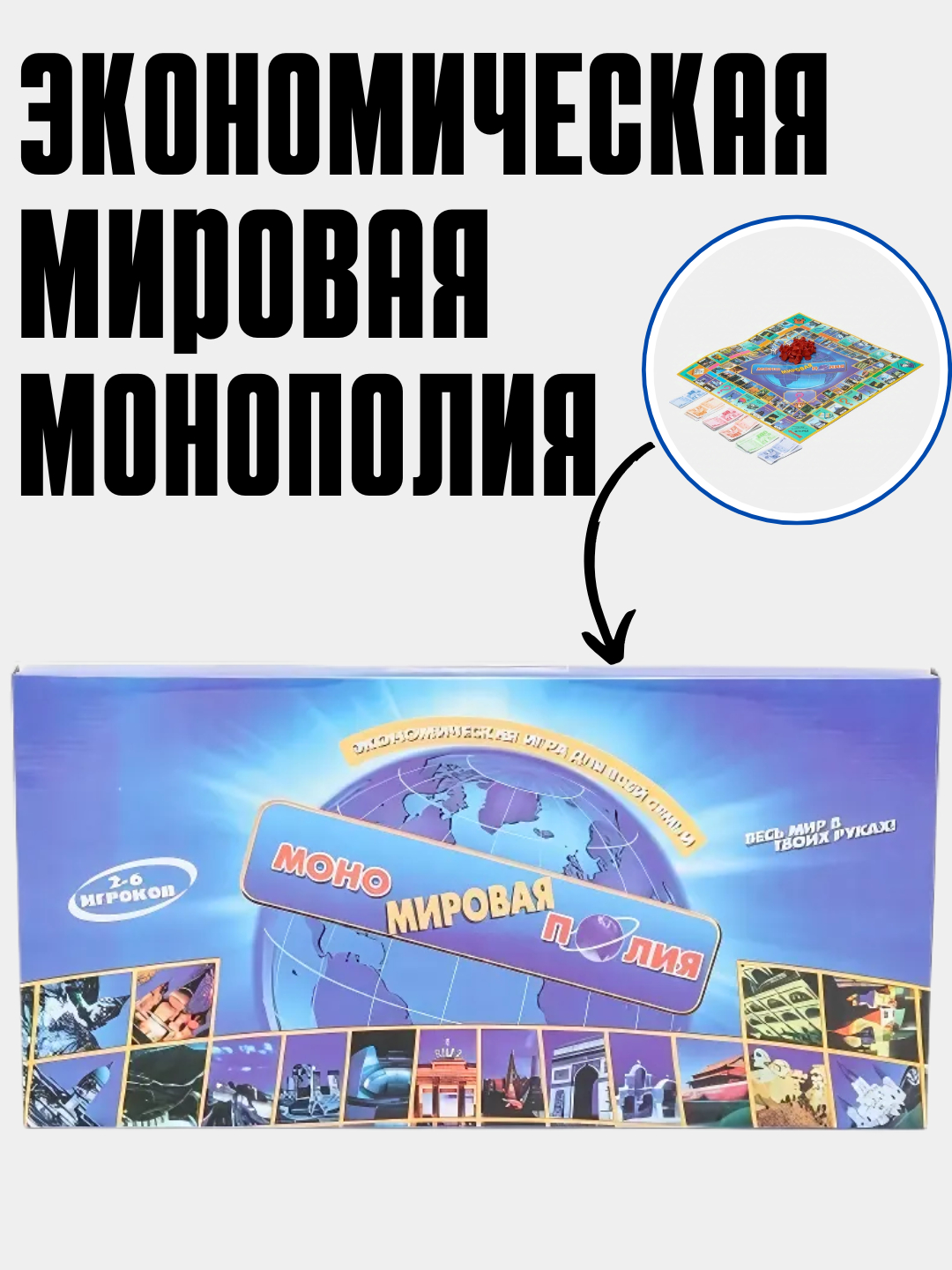 Экономическая настольная игра, мировая монополия с правилами и заданиями