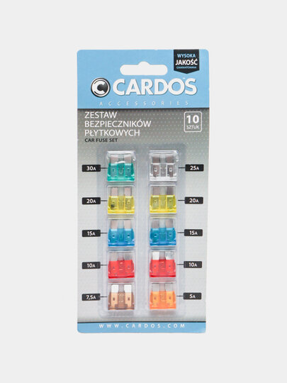 Предохранители K2 "CARDOS", для грузовых и легковых автомобилей, 10 штук — фото 1