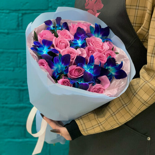 Изображение товара Букет из розы и орхидеи