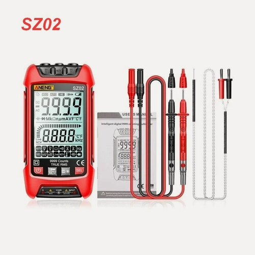Изображение товара Мультиметр автомат SZ02 ANENG 9999 отсчетов TRMS NCV емкости, частоты, тест диодов