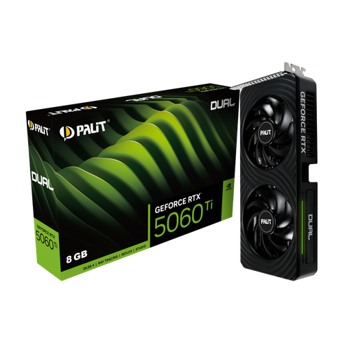 Видеокарта Palit GeForce RTX 5060 Ti DUAL 8GB NE7506T019P1-GB2062D 56599₽