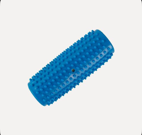 Изображение товара Массажер-ролик резиновый надувной, цилиндр, синий, массажный ролик.