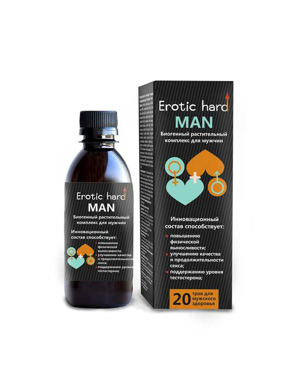 Сироп Erotic Hard MAN, для усиления эрекции, натуральный состав, 250мл