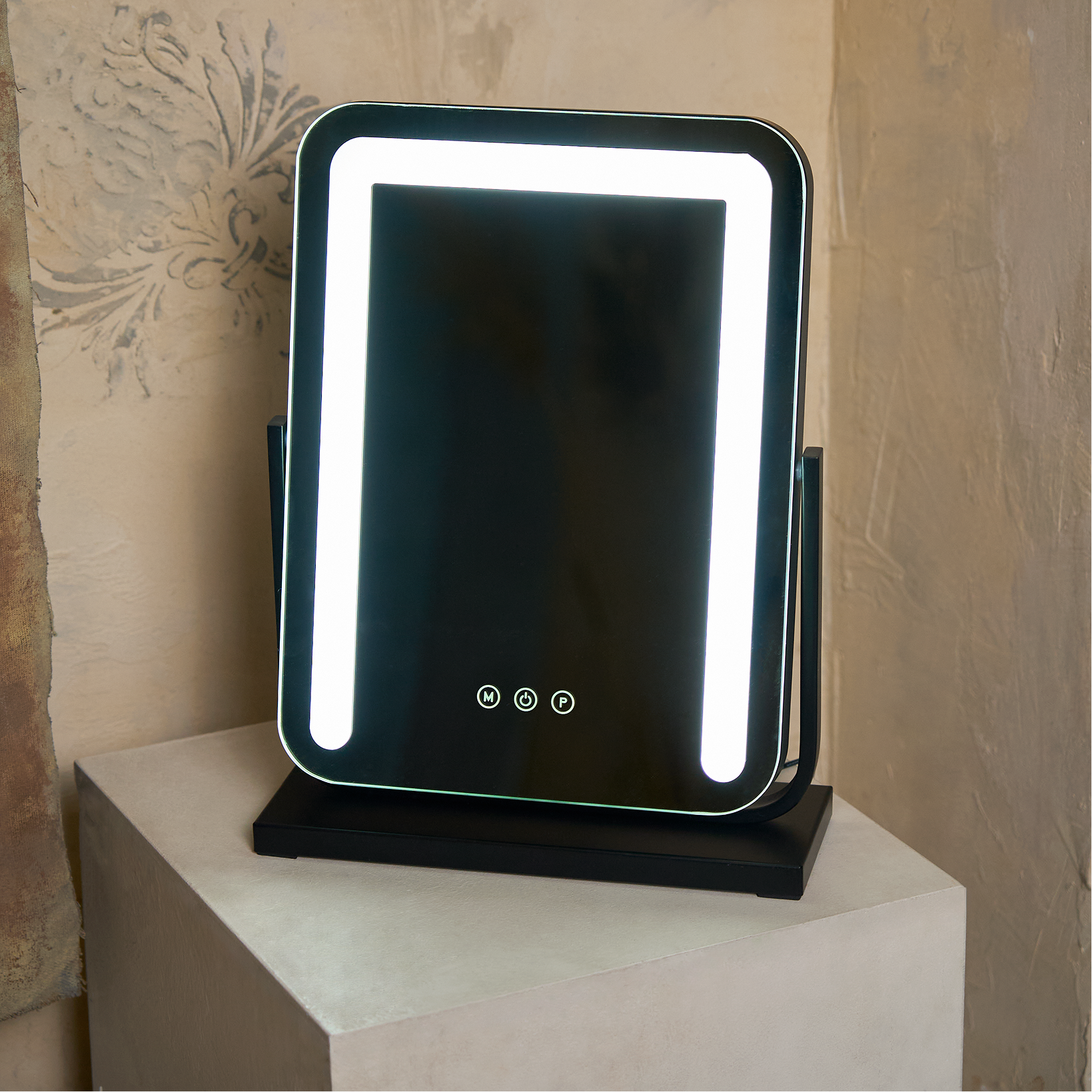 Зеркало косметическое прямоугольное, настольное с подсветкой, Mirror4