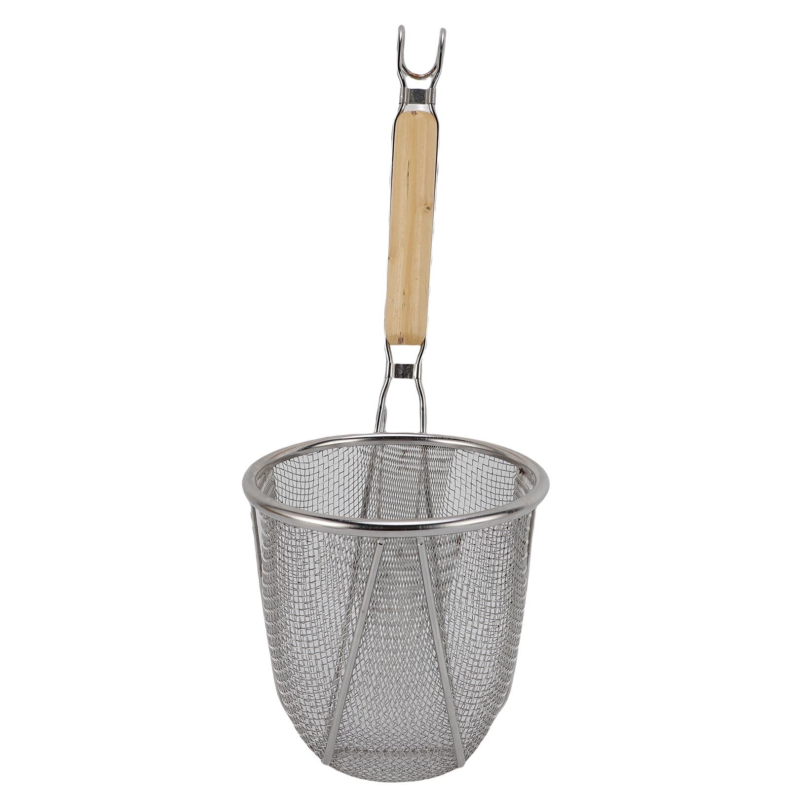 Сито из тонкой проволочной сетки из нержавеющей стали 304, сито для макарон, сито для макарон с деревянной ручкой, сито для еды, пельменей, лапши, кулинарный фильтр для кухни