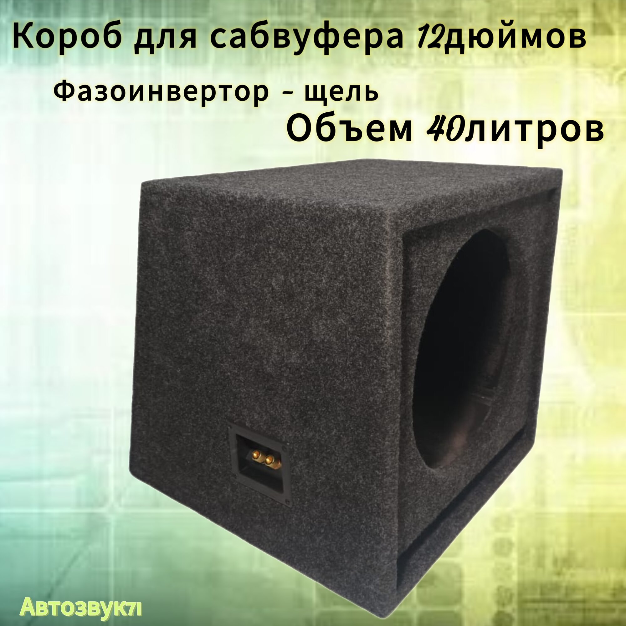 Короб для сабвуфера 12(282) с ЩФИ,40л