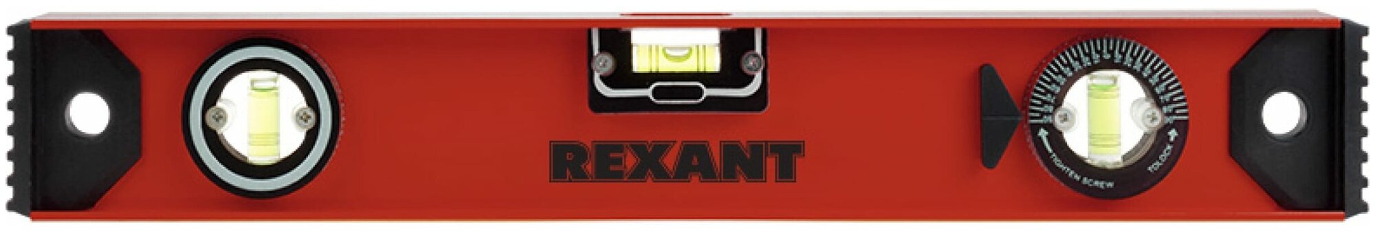Уровень алюминиевый «Рельс» 400 мм 3 глазка (1 поворотный) REXANT