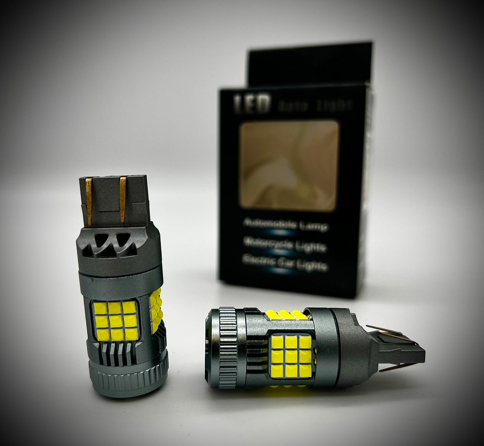 Лед лампы W21/5W для LADA ВАЗ Kalina / 7443-T20 - 36 чипов / Яркие LED Светодиодные лампы / ДХО габариты для Лада Калина