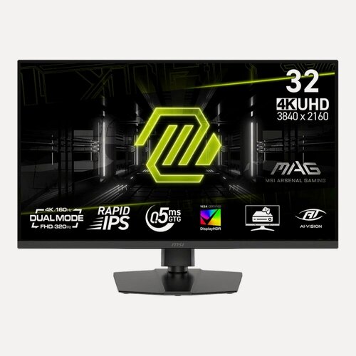 Изображение товара Монитор 31.5" MSI MAG 322URDF E16 Rapid IPS, 3840x2160/1920x1080, 160Hz/320Hz, 0,5ms, 400сd/m, 1000:1, HDR10 | 2xHDMI(2.1), DP(1.4a), 2xUSB2.0 | HAS, Swivel, InPSU, Vesa 100, Black