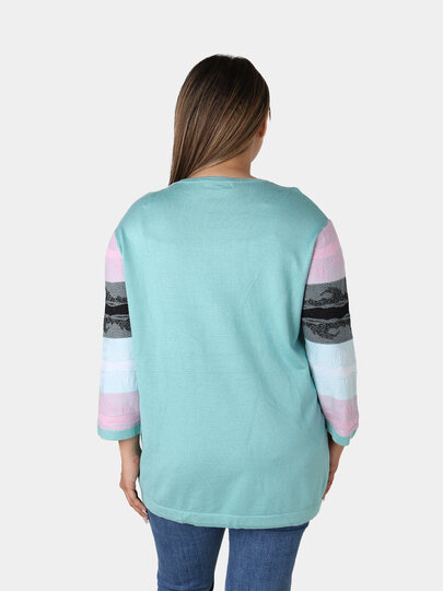 Свитер , размер OneSize, бирюзовый — фото 1